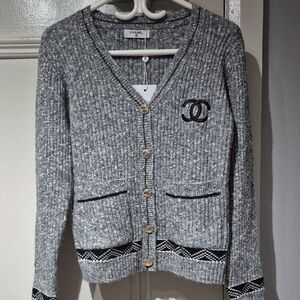 CARDIGAN WITH CHANEL EMBELLISHMENTS